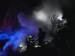 Požár rodinného domu v Zubří