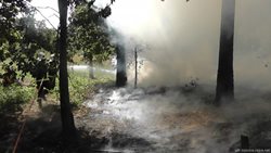 Požár lesa v blízkosti chatové osady Janišov na Vsetínsku.