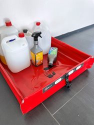 Skládací záchytná úkapová vana FASTER – ideální pro údržbářské práce nebo odmašťování a mytí nářadí