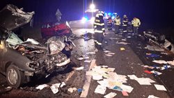 Ranní tragický střet pěti aut na Kaplicku