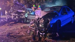 Ranní nehoda dvou aut s pěti zraněnými u Mošnova