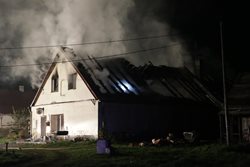 Požár rodinného domku - Stará Libavá Norberčany - Olomoucko VIDEO