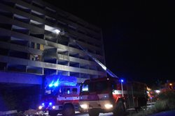 Požár vybydlený hotel Máj v Ústí nad Labem