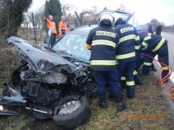 U vážné nehody na Táborsku zasahoval vrtulník 