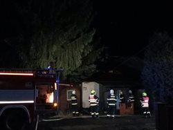 Požár rodinného domu v Rumburku