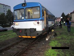 U srážky vlaku s cyklistou zasahovali hasiči z Luhačovic.