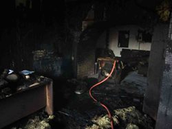 Požár kanceláře v Lubenci