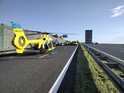 Dopravní nehoda na dálnici D8 u Knínic