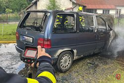 Požár osobního automobilu ve Frýdku-Místku