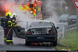 Požár osobního automobilu v Ostravě