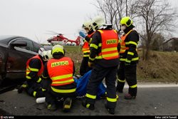 Hasiči zasahovali u tragické nehody v Krmelíně, vyprostili dvě osoby