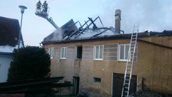 Požár rodinného domu ve Strážově v Plzeňském kraji