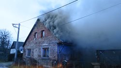 Požár rodinného domu v Mileticích v Plzeňském kraji