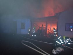 Požár stolařské dílny ve Veletinách