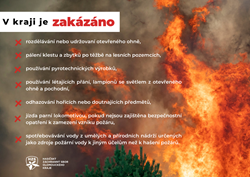 V kraji je zakázáno rozdělávat oheň v přírodě a pálit klestí