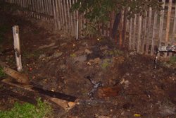 Požár kompostu v Údlicích