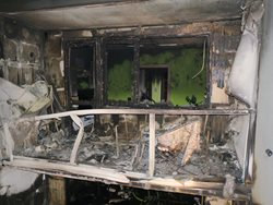 Požár v panelovém domě