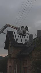 Požár neobydleného domu ve Frýdlantu