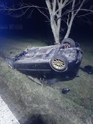 Dvě dopravní nehody kousek od sebe na silnici č. 14 u Lupenice