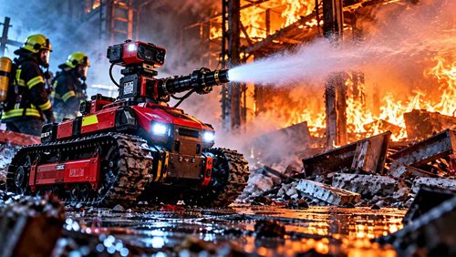 Do hořících budov už vstupují roboti před hasiči. Nová technologie mění způsob zásahů