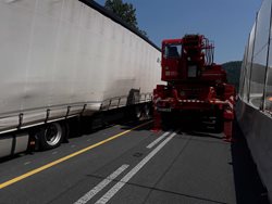 Kamion zablokoval u Moravské Třebové