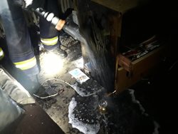 Požár bytu v Plzni na Francouzské třídě