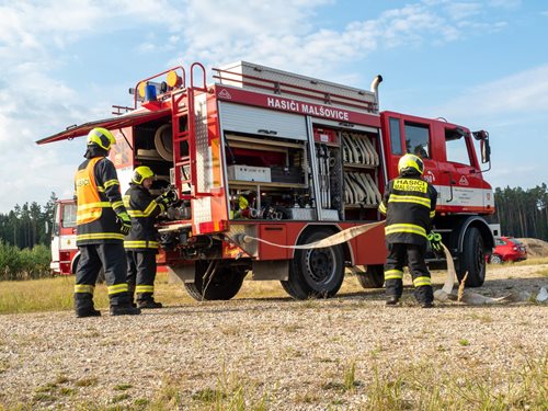 IMZ dobrovolných jednotek s námětem požár lesa