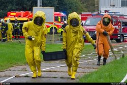 Cvičení složek IZS v ostravské chemičce s únikem amoniaku