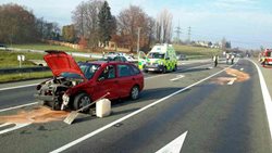 U Zábřehu se srazila dvě vozidla