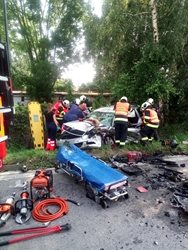 Nehoda čtyř aut zablokovala hlavní tah v Českých Budějovicích