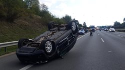 D1 havárie soupravy převážející auta