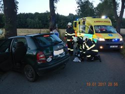 U nehody v Pikově hasiči předali dráčka Záchranáčka