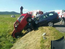 Kuriózní nehoda na Slovenku šest zraněných při dopravní nehodě 