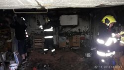 Požár garáže v Nýřanech