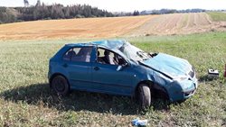 Nehoda na Jihlavsku u obce Vápovice si vyžádala jedno zranění