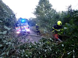 Sedm desítek výjezdů moravskoslezských hasičů od středy kvůli počasí
