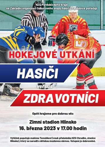 Hokejové utkání hasiči versus zdravotníci