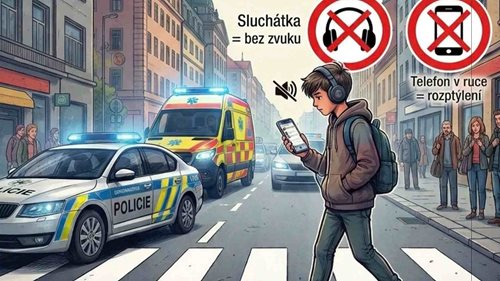 Měly zelenou, sanitku ale neslyšely. Dvě ženy se sluchátky vstoupily před projíždějící vůz záchranářů