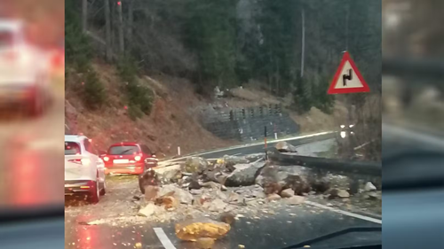 Nebezpečný sesuv kamení v Dolním Rakousku