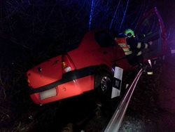 Hasiči Olomouckého a Pardubického kraje během noci na Mohelnickém kopci zasahovali u dvou nehod 