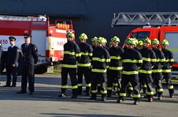 Profesionální hasiči v Moravských Budějovicích oslavili půl století od svého vzniku