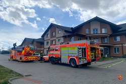 Taktické cvičení požár střechy domova pro seniory 