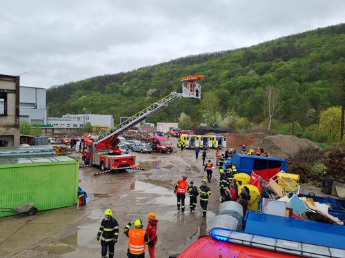 Taktické cvičení složek IZS na Berounsku