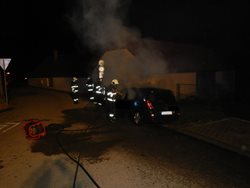 U Hůr na Českobudějovicku hořelo auto na LPG