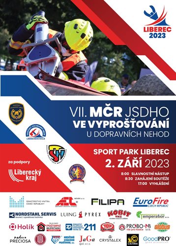 Mistrovství ČR ve vyprošťování u dopravních nehod 2. září 2023 v Liberci!