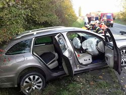 Těžká nehoda na silnici I/35 u Vysoké u Holic