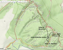 Další pátrací akce v Broumovských stěnách se šťastným koncem