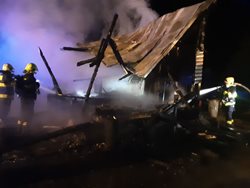 Požár obestavěného mobilhausu v Horním Jiřetíně