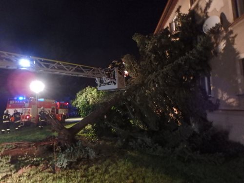 O víkendu lámaly bouřky stromy, hasiči také odčerpávali vodu
