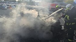 Požár vozidla na elektrický pohon